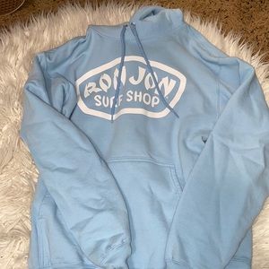 Light blue Ron Jon surf shop hoodie